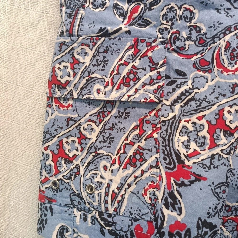 Brooks Brothers 346 Board‎ Swim Shorts Mens L Blue Paisley Mesh Lined Summer